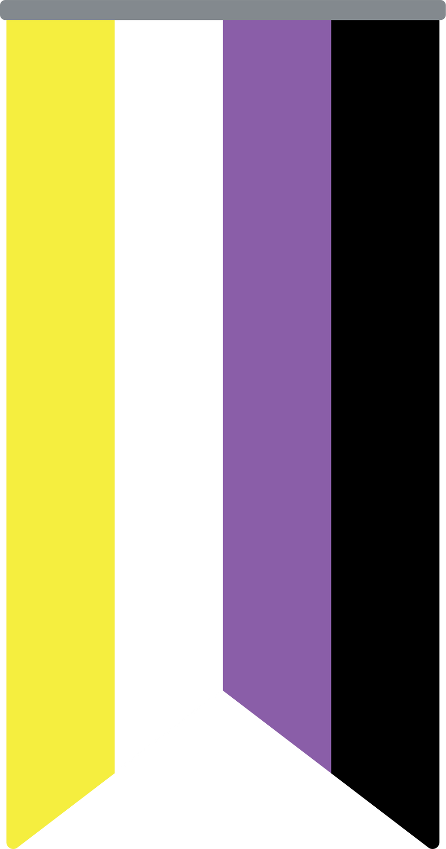 Non-binary flag. LGBTQI concept. Flat design illustration.